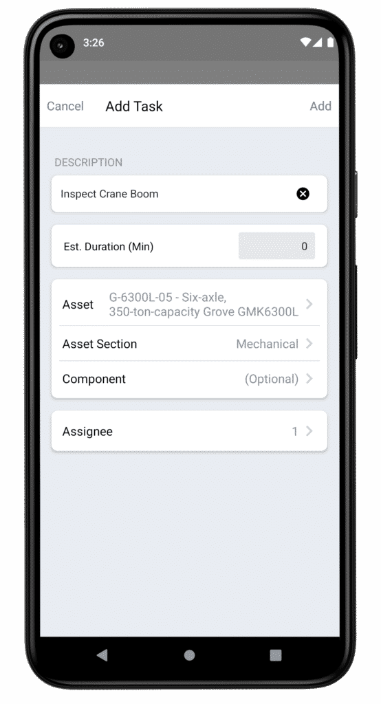 new task creation Redlist Android