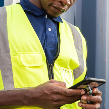 Man looking at phone