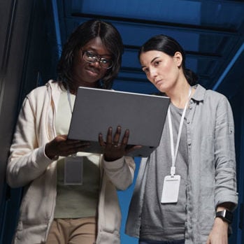 Security Techs Reviewing Server Data