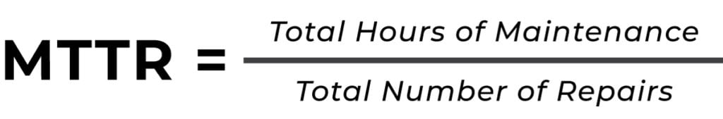 mean time to repair equation