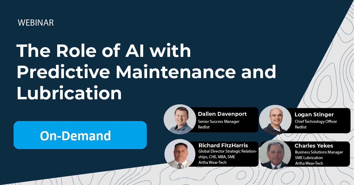 The Role of AI with Predictive Maintenance and Lubrication Redlist